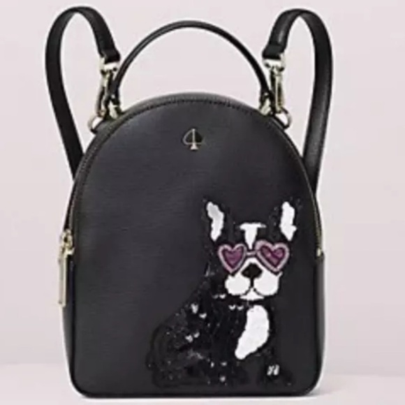 Kate Spade French Bulldog Small Backpack NEW NWT